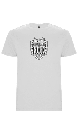 T-shirt Midalidare Rock "White with Logo"