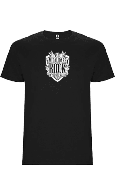 T-shirt Midalidare Rock "Black with Logo"