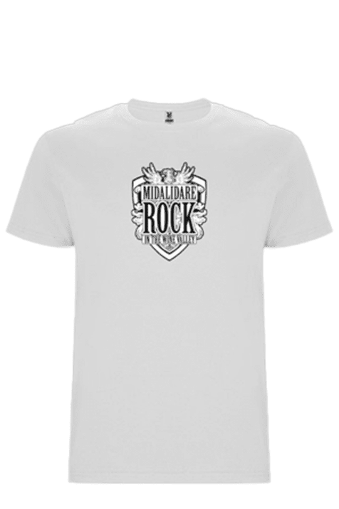 T-shirt Midalidare Rock "White with Logo"