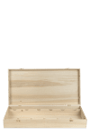 Wooden wine box, six bottles